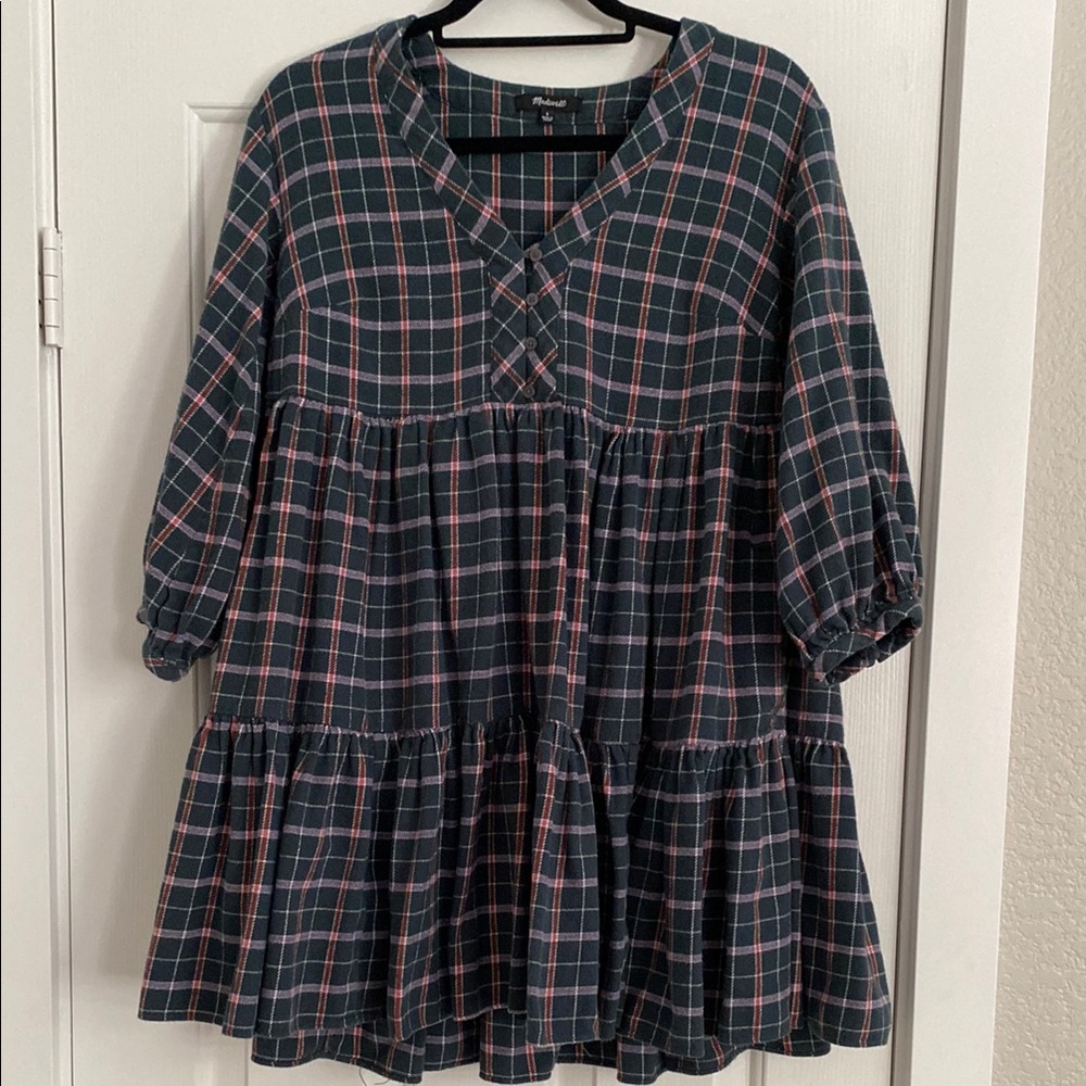 LIKE NEW: Madewell Flannel Colette Mini Flannel Dress